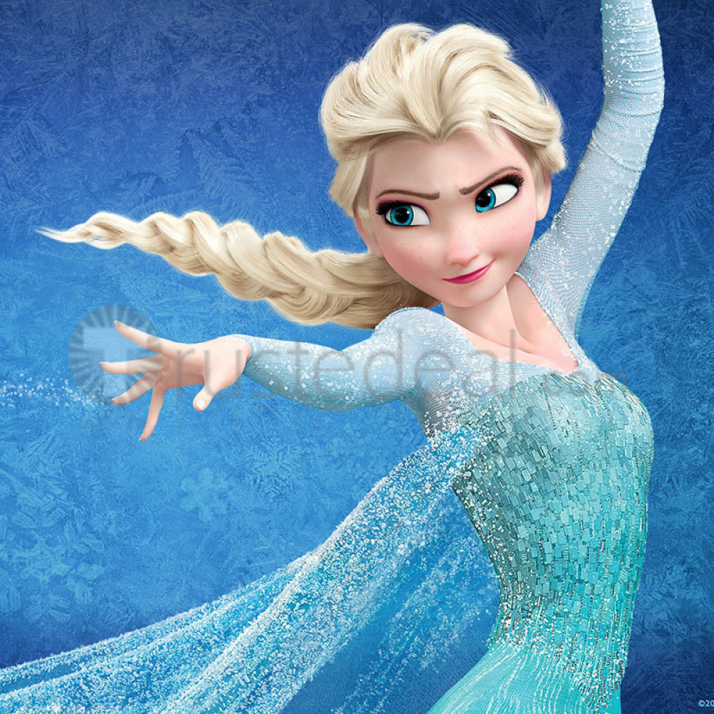 Frozen Disney Princess Elsa Blue and White Dress Cosplay Costumes Frozen Disney Princess Elsa Blue and White Dress Cosplay Costumes