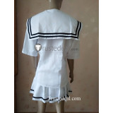 Kimi to Kanojo to Kanojo no Koi Mukou Aoi Miyuki Sone White Black School Uniform Yellow Cardigan Cosplay Costume