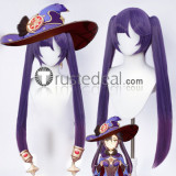 Genshin Impact Qiqi Keqing Ningguang Mona Chongyun Purple Blue Cosplay Wigs