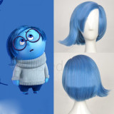 Disney Movie Inside Out Sadness Blue Cosplay Wig