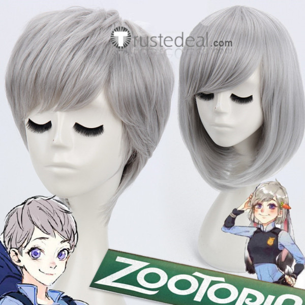 Zootopia Officer Judy Hopps Short and Long Silver Grey Cosplay Wig