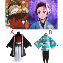 Kimetsu no Yaiba Demon Slayer Douma Tanjiro Kamado Kimono Cosplay Costumes