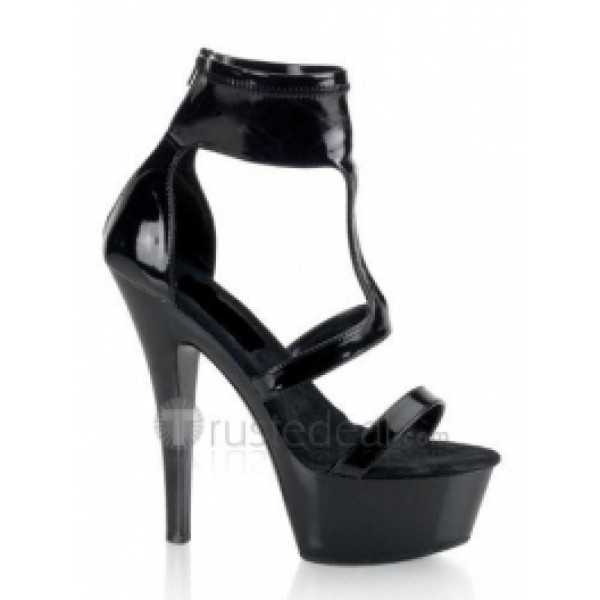 PU Leather Upper High Heel Open-toes Platform Sexy Sandals(99-86)