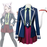 Fairy Tail Carla Sharuru Oracion Pink Human Form Blue Cosplay Costumes