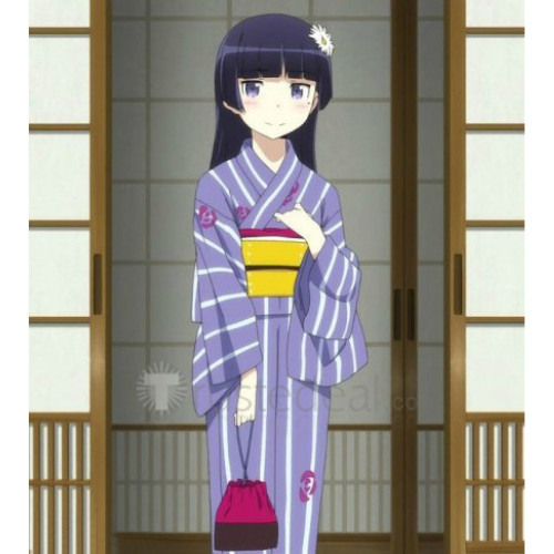 Oreimo Gokou Ruri Kuroneko Cute Bathrobe Kimono Cosplay Costume