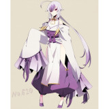 Pokemon Mienshao Gijinka White Purple Kimono Cosplay Costume