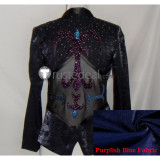 Yuri on Ice Katsuki Yuuri Free Skate Blue Coat Cosplay Costume