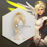 Overwatch Mercy Blonde Ponytail Cosplay Wig
