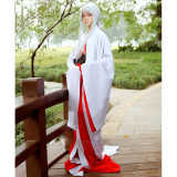 Natsume's Book of Friends Madara White Red Kimono Cosplay Costume