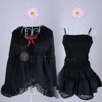 EGOIST The Everlasting Guilty Crown Inori Yuzuriha Black Lolita Cosplay Costume