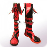 Batman Harley Quinn Cosplay Shoes Red and Black Boots Shoes