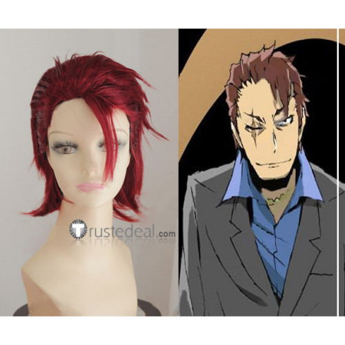 Durarara Mizuki Akabayashi Dark Red Cosplay Wig