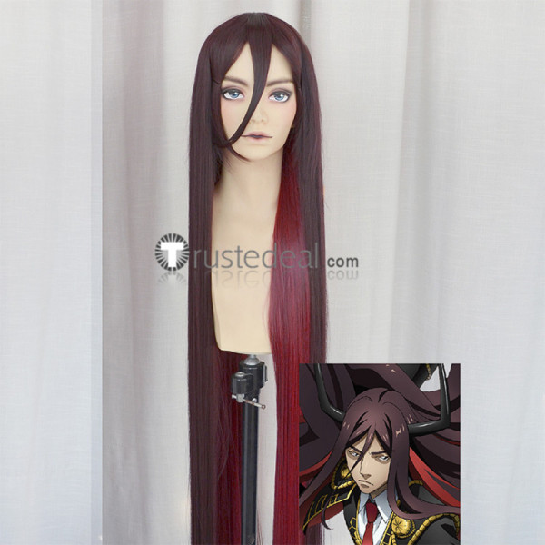 Juuni Taisen Zodiac War Ushii Eiji Kashii Brown Dark Red Cosplay Wig