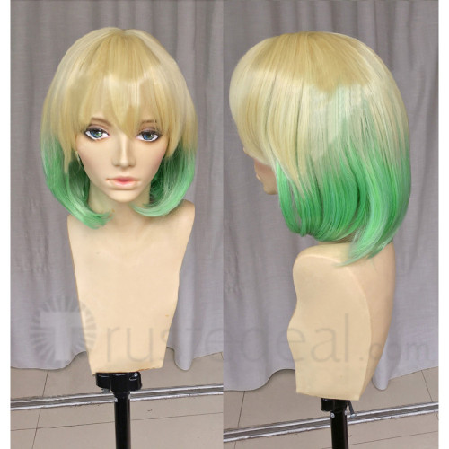 Twin Star Exorcists Sousei no Onmyouji Mayura Otomi Golden and Green Cosplay Wig