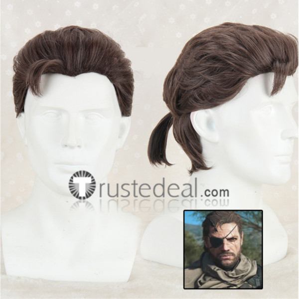 Metal Gear Solid V The Phantom Pain Venom Snake Big Boss Brown Gray Cosplay Wig