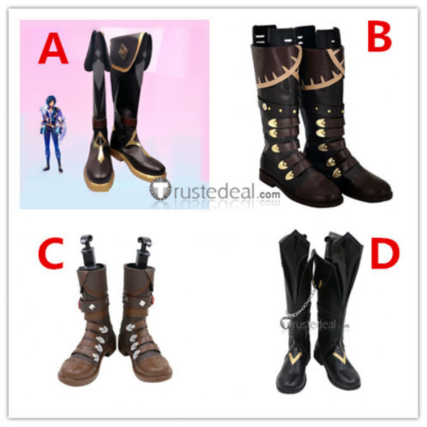 Genshin Impact Kaeya Diluc Tartaglia Cosplay Shoes Boots