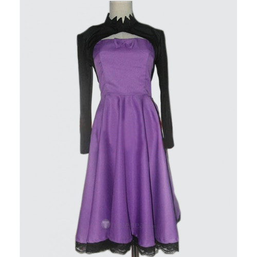 Darker than BLACK Yin Black Purple Cosplay Costume 1