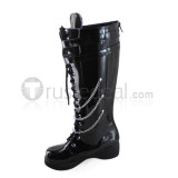Vocaloid Kagamine Rin Black Cosplay Shoes Boots