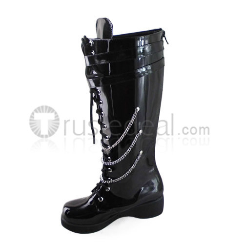 Vocaloid Kagamine Rin Black Cosplay Shoes Boots