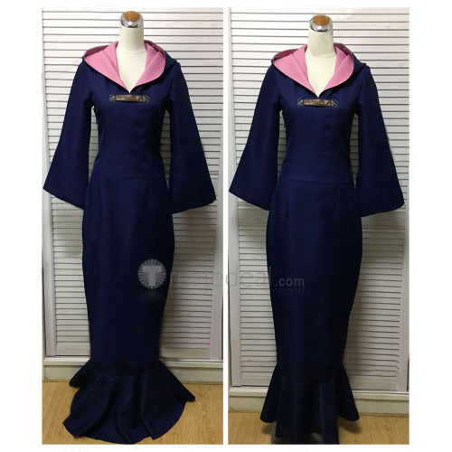 Little Witch Academia Akko Sucy Lotte Diana Blue Cosplay Costume