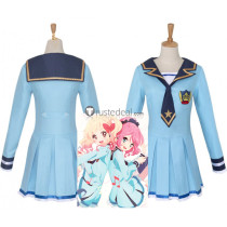 Aikatsu Stars Nijino Yume Ichigo Laura Koharu Blue Sailor Uniform Cosplay Costume