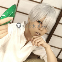 Mushishi Ginko Yoki Silver White Cosplay Wig