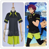 Free Iwatobi Swim Club Rin Matsuoka Running Wear Sports Jersey Cosplay Costume
