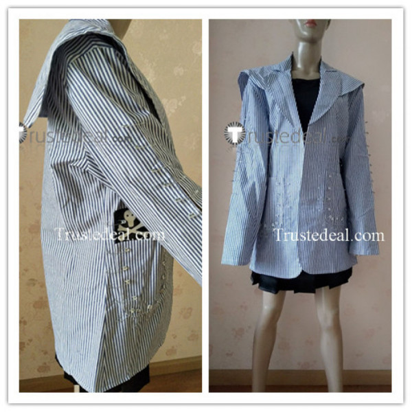 Death Note Misa Amane Manga Cover Stripe Punk Jacket Cosplay Costume