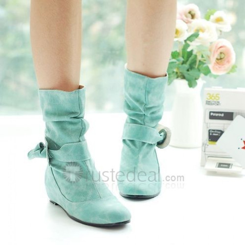 Top quality PU flat heel pumps boots(JY63)