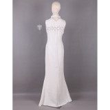 Final Fantasy XV Lunafreya Nox Fleuret White Ball Gown Dress Cosplay Costume