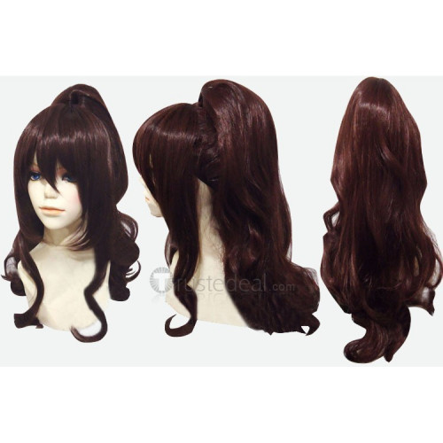 Pokemon Hilda Touko Brown Ponytail N Dawn Hikari Green Blue Cosplay Wig