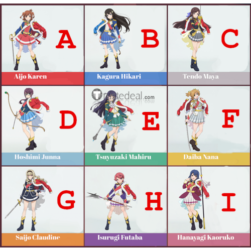 Shoujo Kageki Revue Starlight Aijou Kagura Tendou Saijou Tsuyuzaki Hoshimi Daiba Isurugi Hanayagi Cosplay Wigs