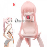 Darling in the Franxx Zero Two Code 002 Swimming Pink Ponytail Cosplay Wigs