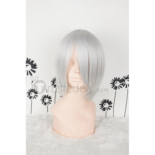 Vampire Knight Kiryuu Ichiru White Silver Cosplay Wig