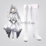 Date A Live Date A Bullet 2 White Queen Inverse Kurumi Tokisaki White Kurumi Military Cosplay Shoes Boots