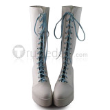High Shaft White Lolita Boots