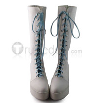 High Shaft White Lolita Boots