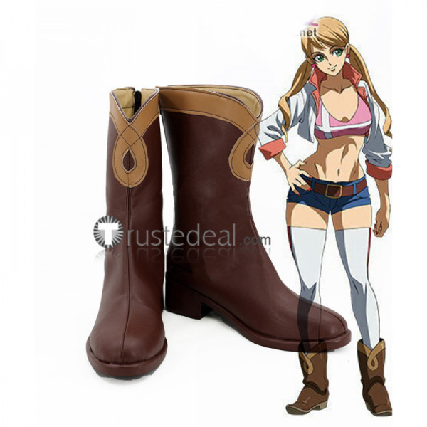 Mobile Suit Gundam IRON BLOODED ORPHANS Lafter Frankland Brown Cosplay Boots Shoes