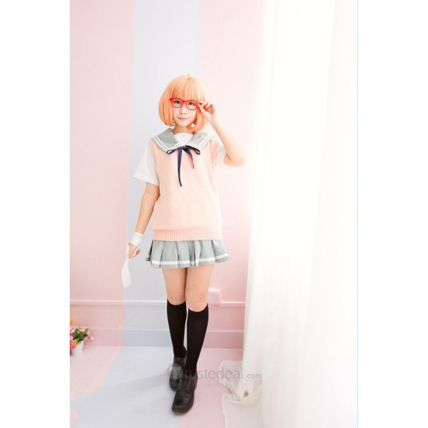Kyoukai no Kanata Beyond the Boundary Kuriyama Mirai School Suit Cosplay Costume