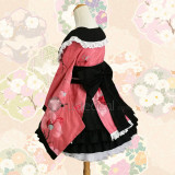 Gokuraku Jodo GARNiDELiA Lolita Kimono Yukata White Pink Cosplay Costumes