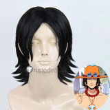 One Piece Portgas D. Ace Black Cosplay Wig