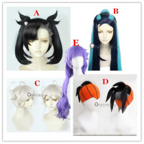 Pokemon Sword Shield Gym Leader Nessa Marnie Bede Raihan Leon Blue Black Purple Cosplay Wig