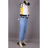 Kingdom Hearts 3D: Dream Drop Distance Riku White Blue Cosplay Costume
