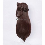 Genshin Impact Rosaria Beidou Wine Brown Cosplay Wigs