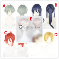Idolish7 Banri Haruka Tenn Nagi Riku Blue Orange Blonde Cosplay Wigs