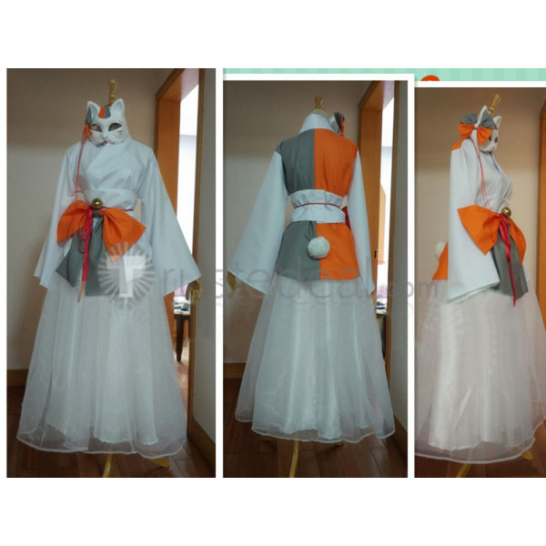 Natsume Yuujinchou Madara Girl Gijnka Kimono Cosplay Costumes