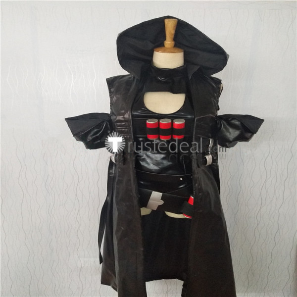 Overwatch Reaper Genderbend Female Black Cosplay Costume