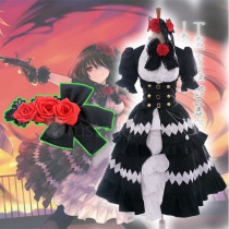 Date A Live Kurumi Tokisaki Gothic Cosplay Costume