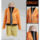 Mirai Nikki Amano Yukiteru Orange Coat Cosplay Costume