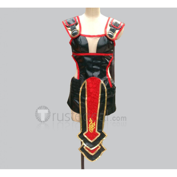 League of Legends LOL Foxfire Ahri Black Red Cosplay Costume